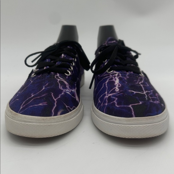 VANS Authentic LoPro Digi Lightning Purple Black White Women's Size 7.0 Men 5.5 - Picture 7 of 16